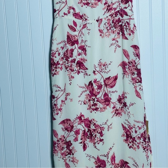 NWT Reformation Besse Midi Floral Dress Sz 8 Paris Pink Floral Wedding Feminine - Picture 2 of 16